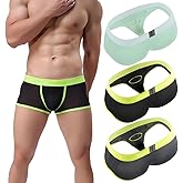 ZONBAILON Mens Sexy Bulge Enhancing Boxer Underwear Bamboo Viscose Tagless Smooth Trunks Underpant