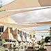 E&K Sunrise 12' x 12' x 12' Sun Shade Sail Triangle Canopy Shade Cover UV Block for Patio Backyard Garden Outdoor (Beige)