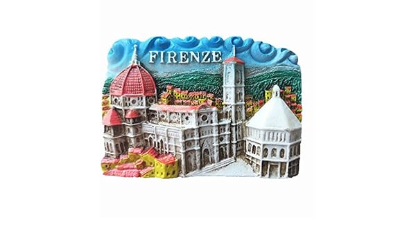 MUYU Magnet Imán para Nevera de Recuerdo de Florencia Italia 3D ...