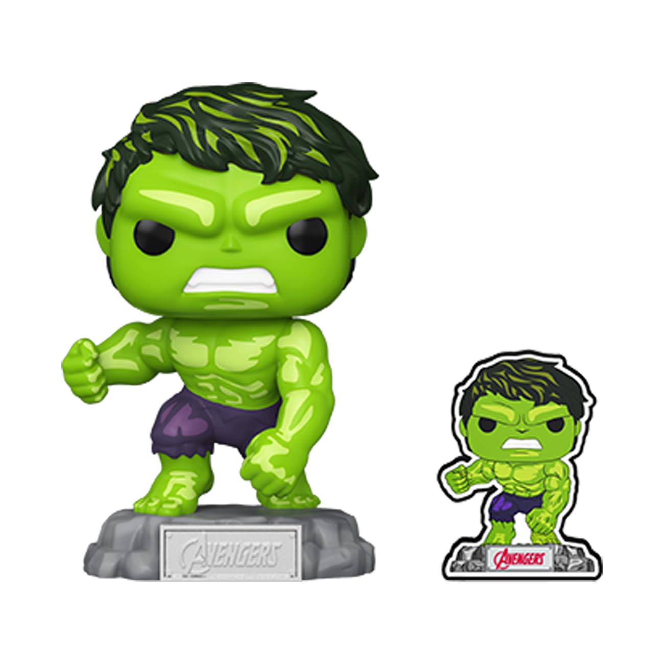 Funko Pop & Enamel Pin: The Avengers: Earth's Mightiest Heroes - 60th Anniversary, Hulk with Enamel Pin - Marvel Comics - Amazon Exclusive - Collectable Vinyl Figure - Gift Idea - Superheroes Fans