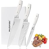Musifan 3-Piece Chef Knife Set, Professional Ultra Sharp Kitchen Knives For Cooking High Carbon Stainless Steel, With Ergonomic Handle Design (three)