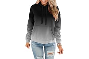 BEADCHICA Womens Casual Hoodies Crew Neck Long Sleeve Sweatshirts with Pocket Lightweight Pullover Tops