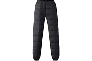 Gihuo Snow Pants Womens Winter Windproof Down Pants Warm Outdoor Ski Pants Padded Loose Ultralight Warm Trousers