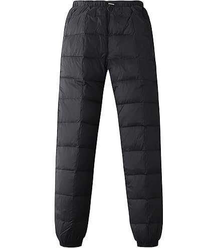 Tapasimme Men's Winter Down Pants | High Waisted Snow Trousers | Small Cargo Black | Buy Now With Express International Delivery