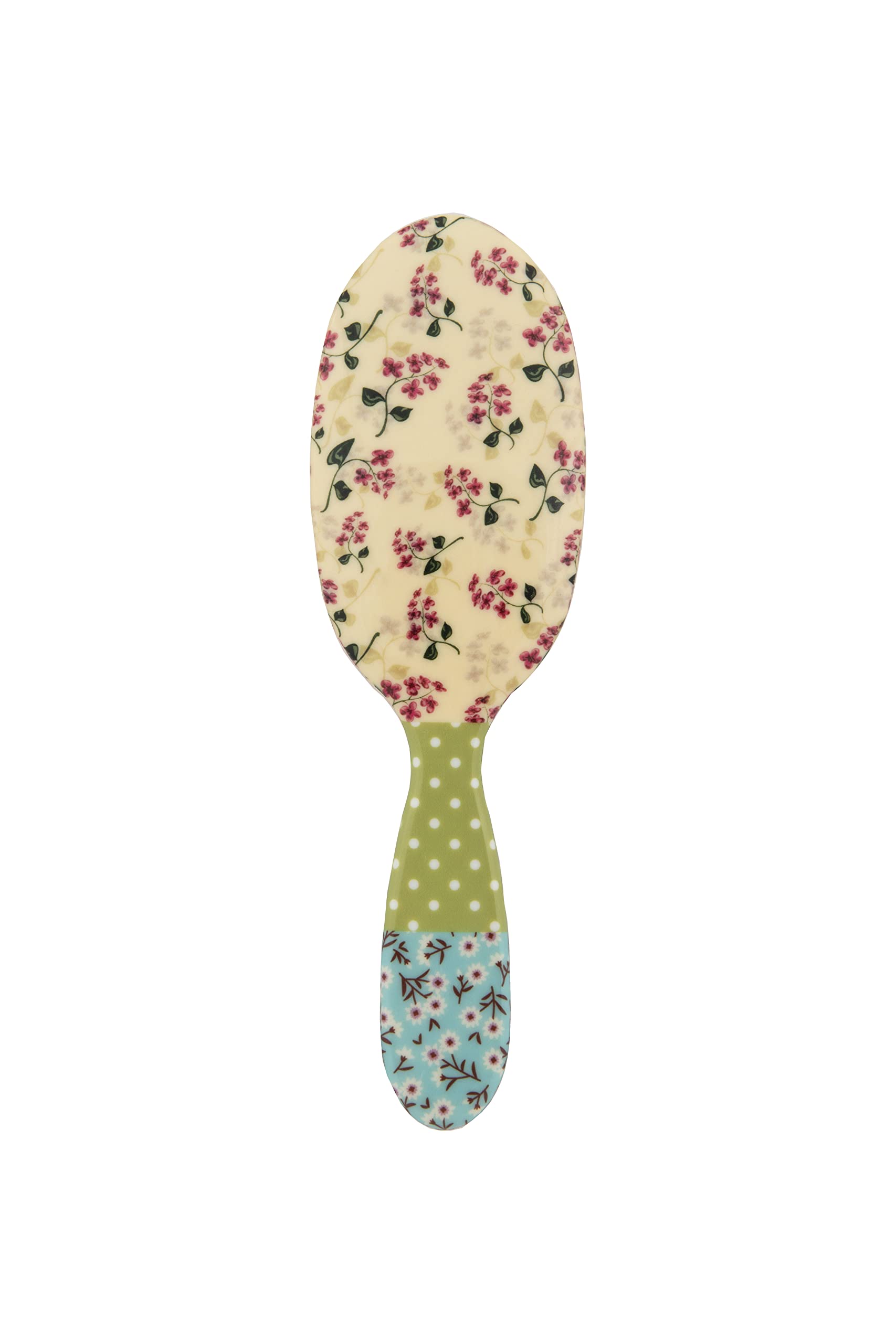 Rock & Ruddle Natural Pure Boar Bristle Hair Brush for Women & Kids (Small/Travel Size, 17.5cm) - Perfect for Wet or Dry Hair, Detangling Smoothing Blowdrying - Designed & Made in UK - Pink Blossom