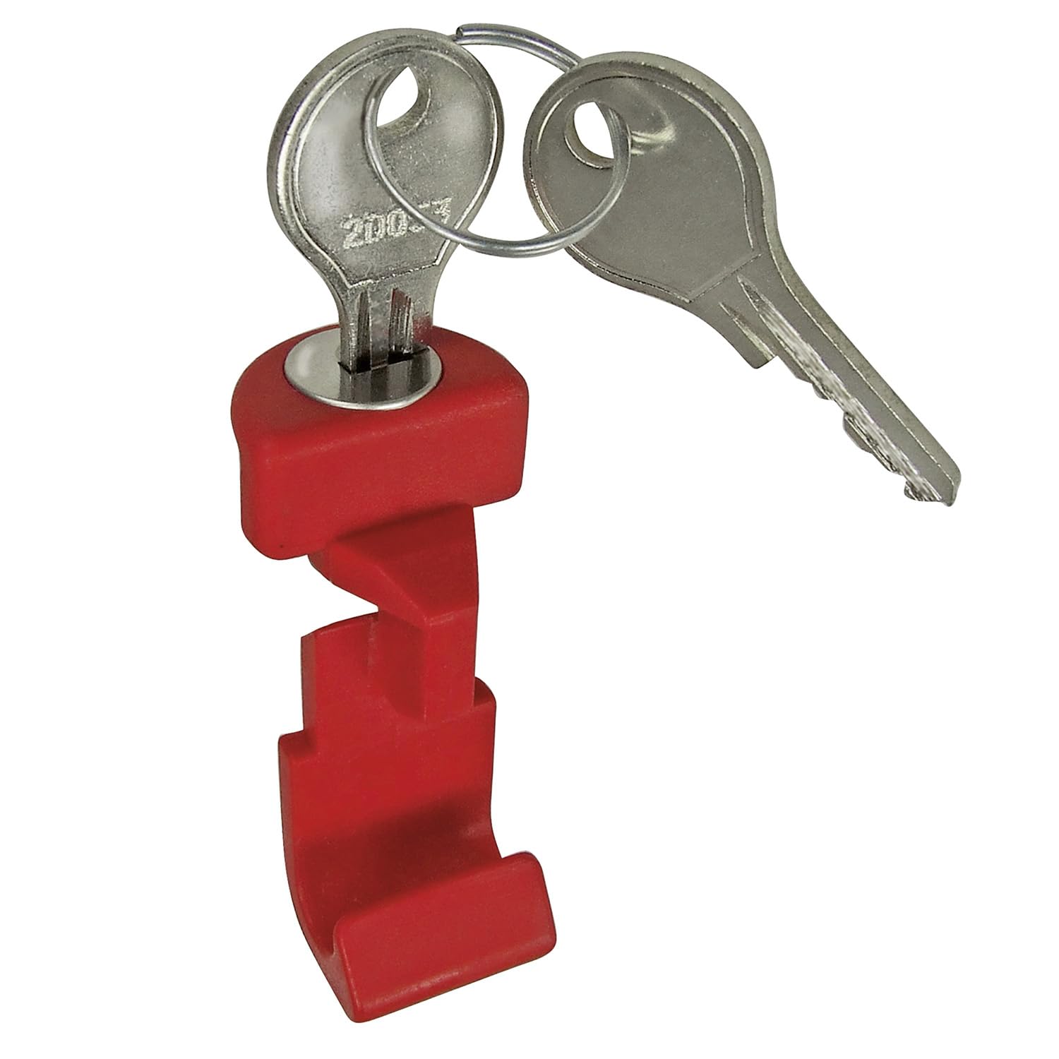 KlickFix Accessory button red with lock, black, 27.5 x 2.10 inches.