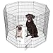 SmithBuilt Crates Dog Playpen Folding Yard with Door and Carry Bag 8 Panel Metal Wire Popup Portable Fence, 48 Inch High - Black