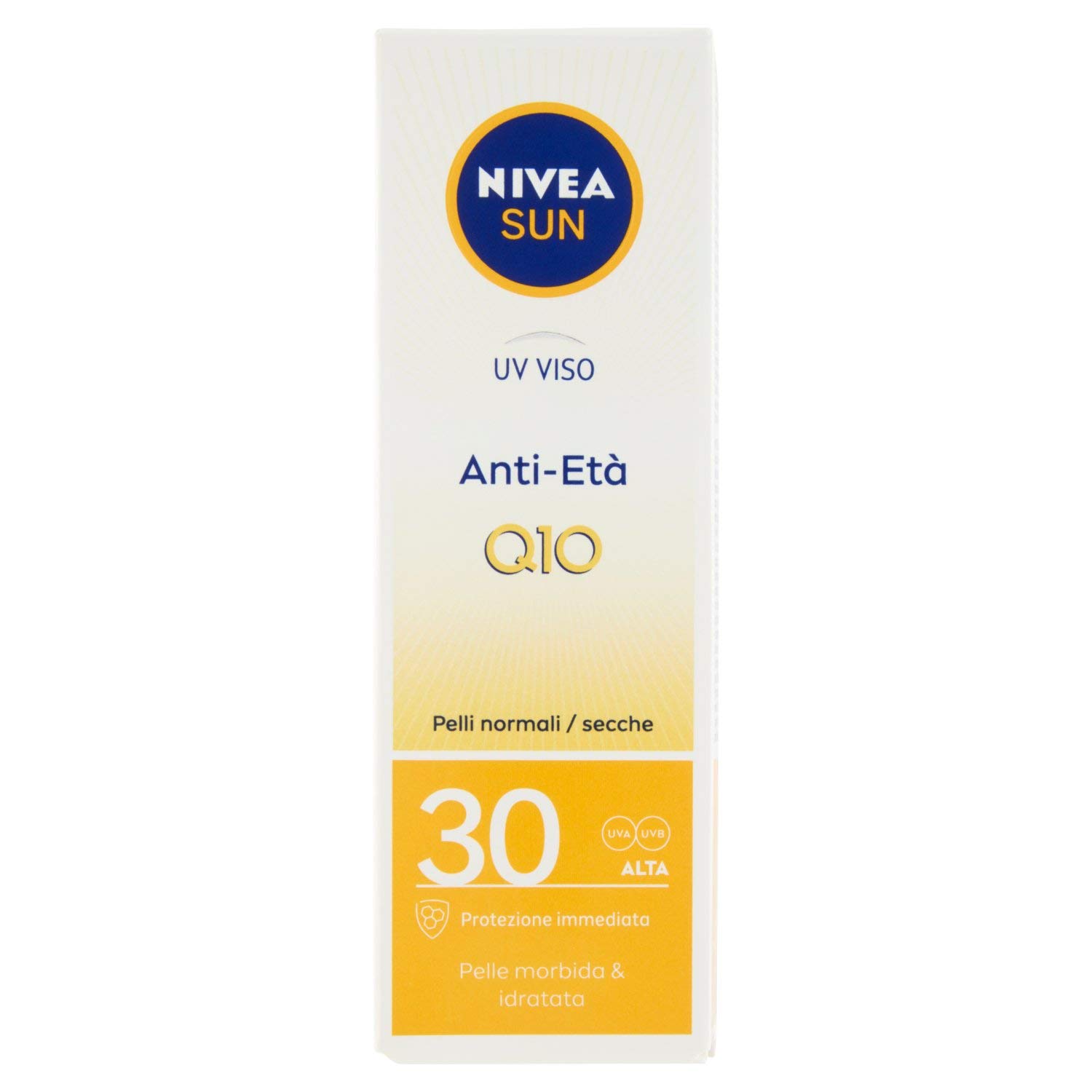 NIVEA SUN UV Face Anti-Ageing FP 30 in 50 ml Tube, Anti-Wrinkle Face Cream with Coenzyme Q10, Face Sunscreen 30 for Daily Use with Anti-Aging and Stain Protection Action