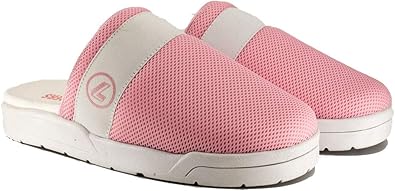 pink and white slippers