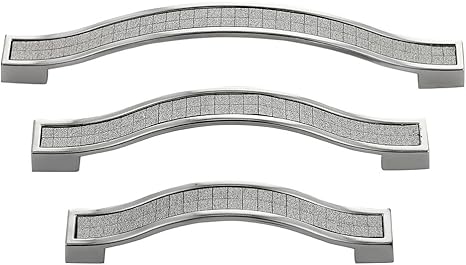 Amazon Seagullwaves 取っ手 つまみ 取手 クリスタル 可愛い 引き出し 取っ手 金具 クリスタル引き出し キラキラクリア キャビネット キッチンキャビネット 金具 ドアノブ装飾 インテリア ネジ付き 10セット 128mm シルバー ツマミ