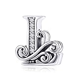 925 Sterling Silver Letter L Charms for Pandora