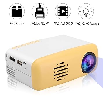 Mugast Mini proyector 1080P, portátil HD 1920 x 1080 LED ...