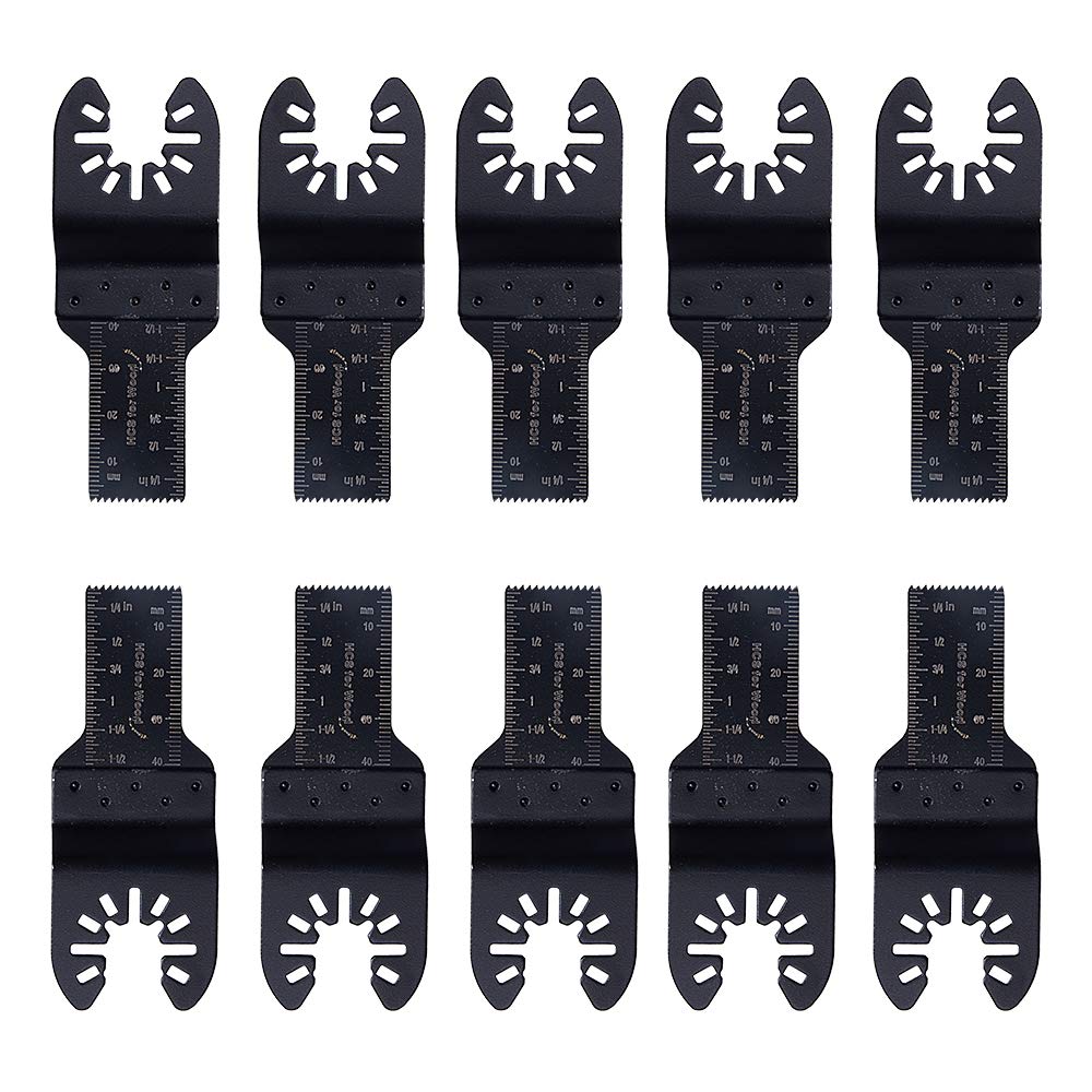 Photo 1 of 10 pcs 3/4-Inch E-Cut Standard Saw Blades Oscillating Saw Blade for Black & Decker Bosch Porter Craftsman Fein Multimaster Rockwell Makita