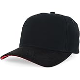 Trendy Apparel Shop 5 Panel Cotton and Suede Combo Snapback Baseball Cap