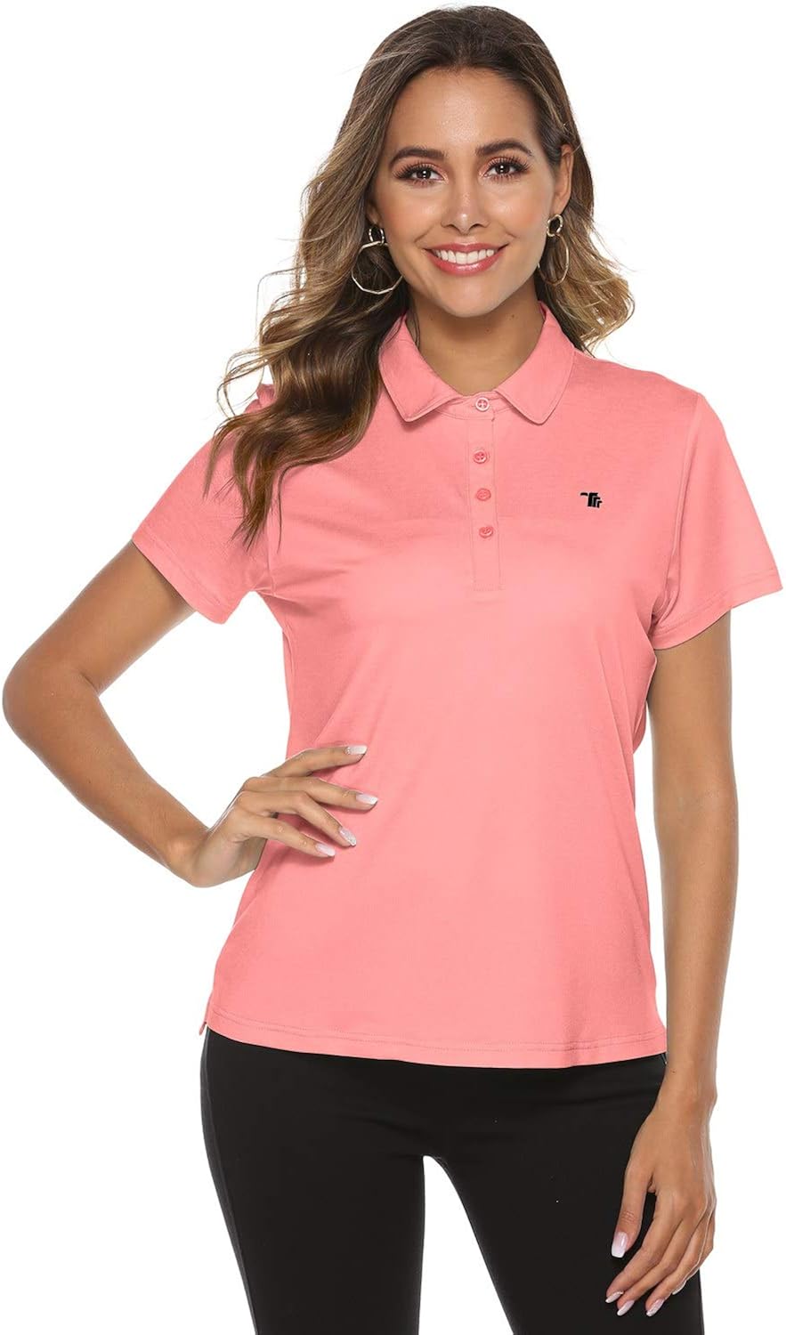 Rdruko Women's Dry Fit Golf Shirts Moisture Wicking Short Sleeve Polo Sports Shirts: Clothing