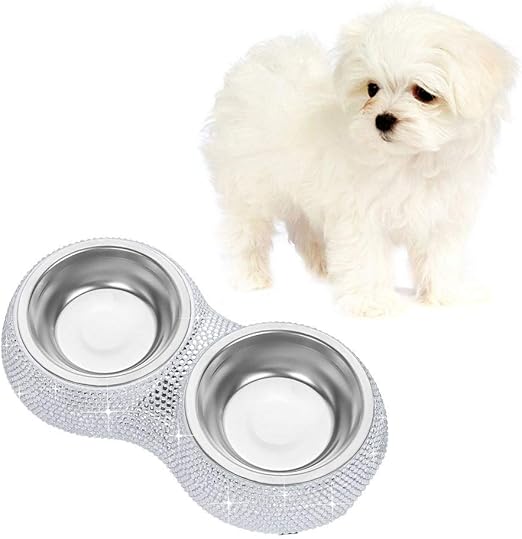bling dog bowls