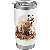 Fox Lover Nature Wildlife Foxes Flowers Stainless Steel Insulated Tumbler