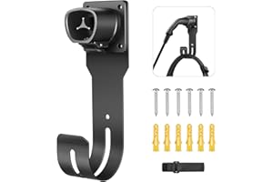 ELETHOR EV Charger Holder, EV Charger Nozzle and Cable Holder for T Model X/Y/3/S, EV Charger Holster Dock for Indoor & Outdoor Use with Secure Lock, Strap Tie, Wall Anchors and Screws