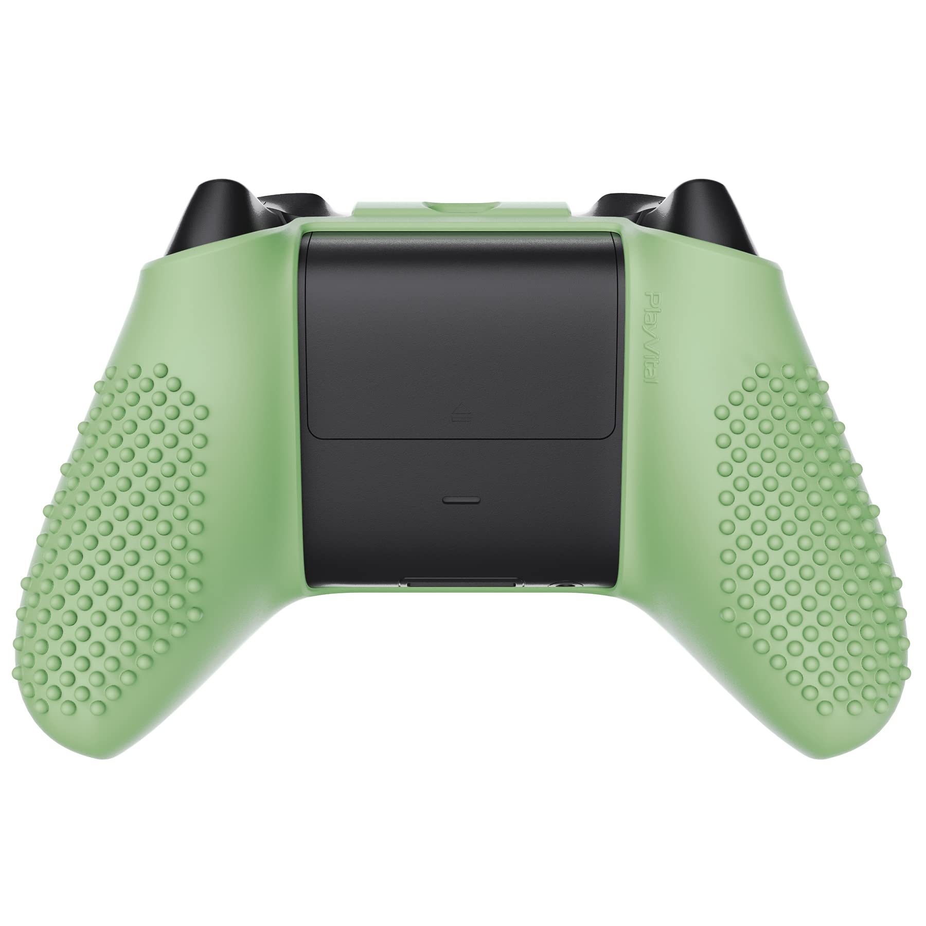 eXtremeRate PlayVital Matcha Green 3D Studded Edition Anti-Slip Silicone Cover Skin for Xbox Series X/S Controller, Soft Rubber Case Protector for Xbox Core Wireless Controller with Thumb Grip Caps