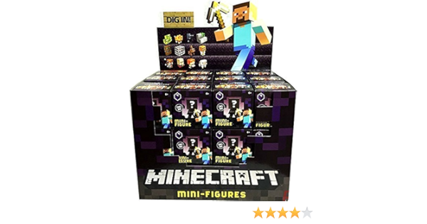 Amazon Com Minecraft Minecraft Obsidian Series 4 Mini Figure Mystery Box Mattel Toys Toys Games