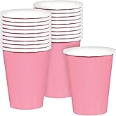 Vibrant New Pink Paper Cups (Pack of 20) - 9 oz. - Perfect for Parties, Gatherings, Picnics & Home Use