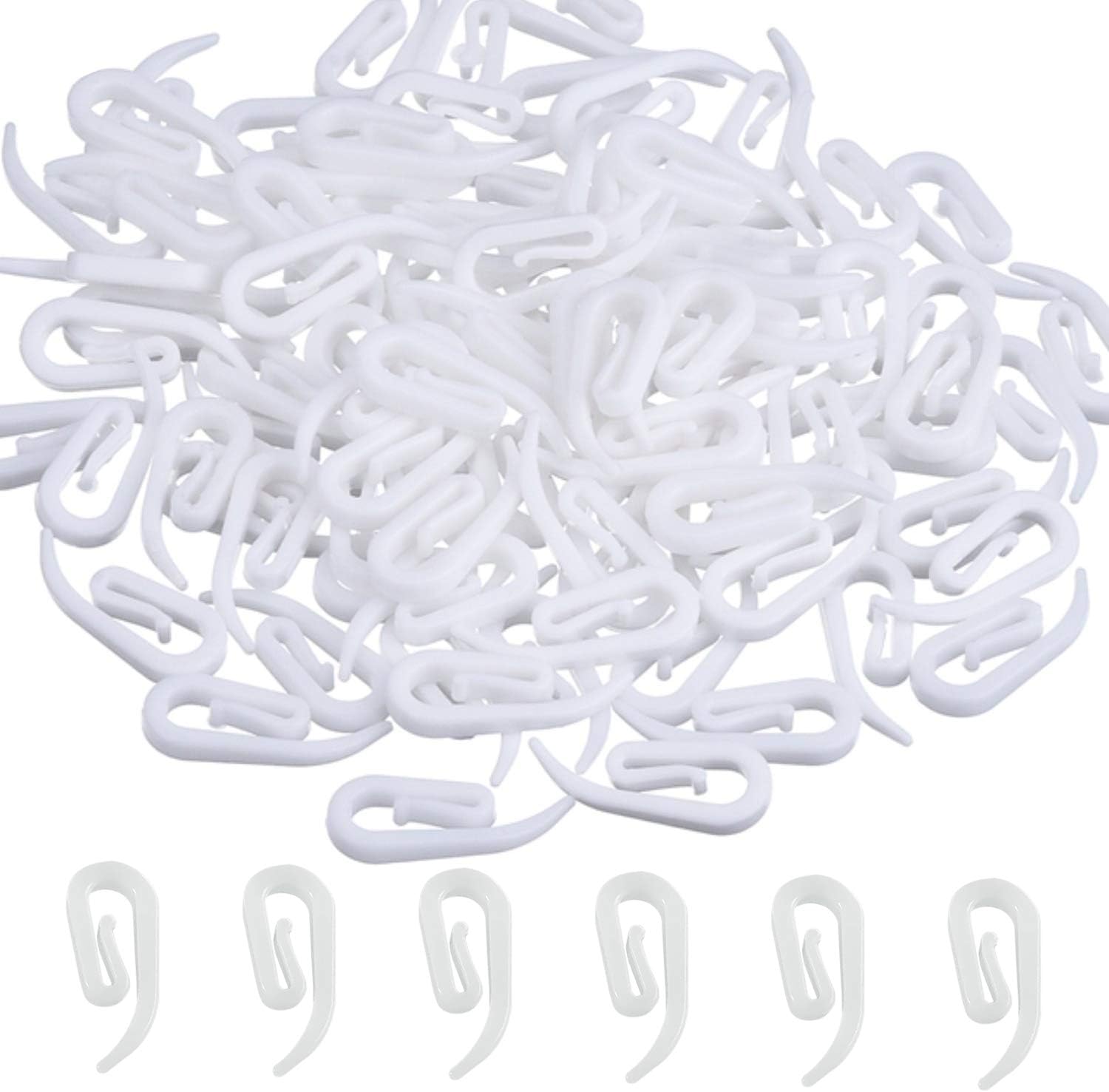 6 X Ganci A Scomparsa In Plastica Bianca Rivestiti Con Vite 19Mm 3/4 - Foto 5