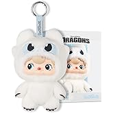 52TOYS PoukaPouka x Toothless How to Train Your Dragon- Light Fury Vinyl Face Plush Toy, Stuffed Animal Action Figures Collectible Toys with Soft and Adorable Design, Giftable Home Decorations