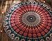 RAJRANG Boho Mandala Roundie Gypsy Hippie Tapestry Decorative Cotton Tablecloth Meditation Yoga Mat - Golden Blue - 72 Inches