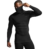 TSLA Men's Thermal Long Sleeve Compression Shirts, Mock/Turtleneck Winter Sports Running Base Layer Top