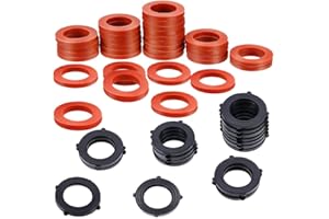 VETICO Garden Hose Washer Heavy Duty Rubber Washer Seals Fit All Standard 3/4 Inch Garden Hose and Water Faucet Fittings,32Packs