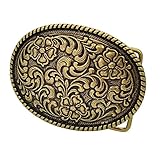 Buckle Rage Womens Flowers Southern Western Cowgirl Ornate Belt Buckle Bronze