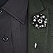 Ainow Mens Lapel Crystal Stick Brooch Pin for Suit Tuxedo Corsage