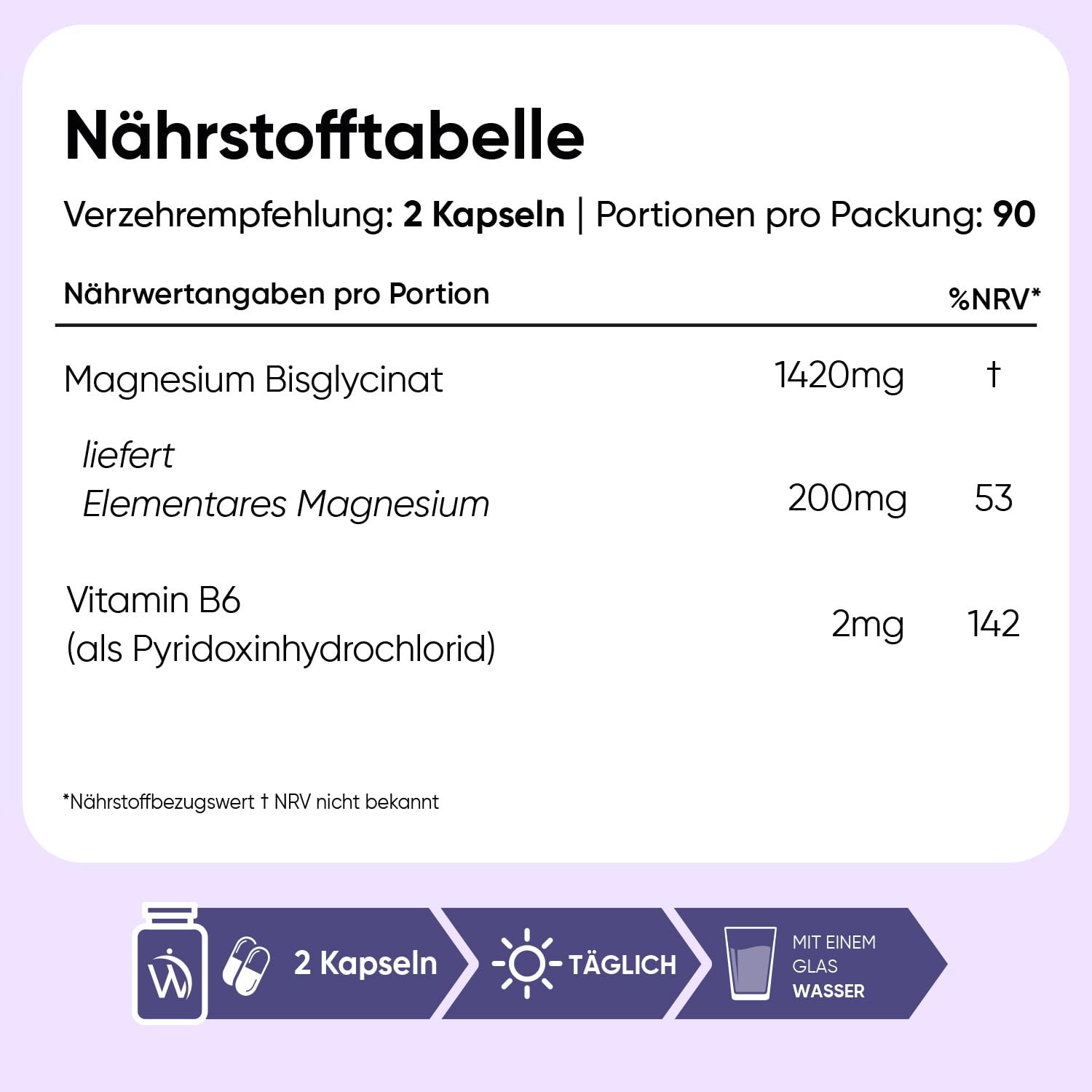 WeightWorld Magnesium Bisglycinat Kapseln - 1422mg pro Portion 3