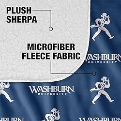 Washburn University Logo Pattern Sherpa