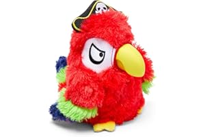 Barkbox Super Chewer Tough Dog Chew Toys for Aggressive Chewers, Plush 2 Toys in 1 (Parrot - Large)