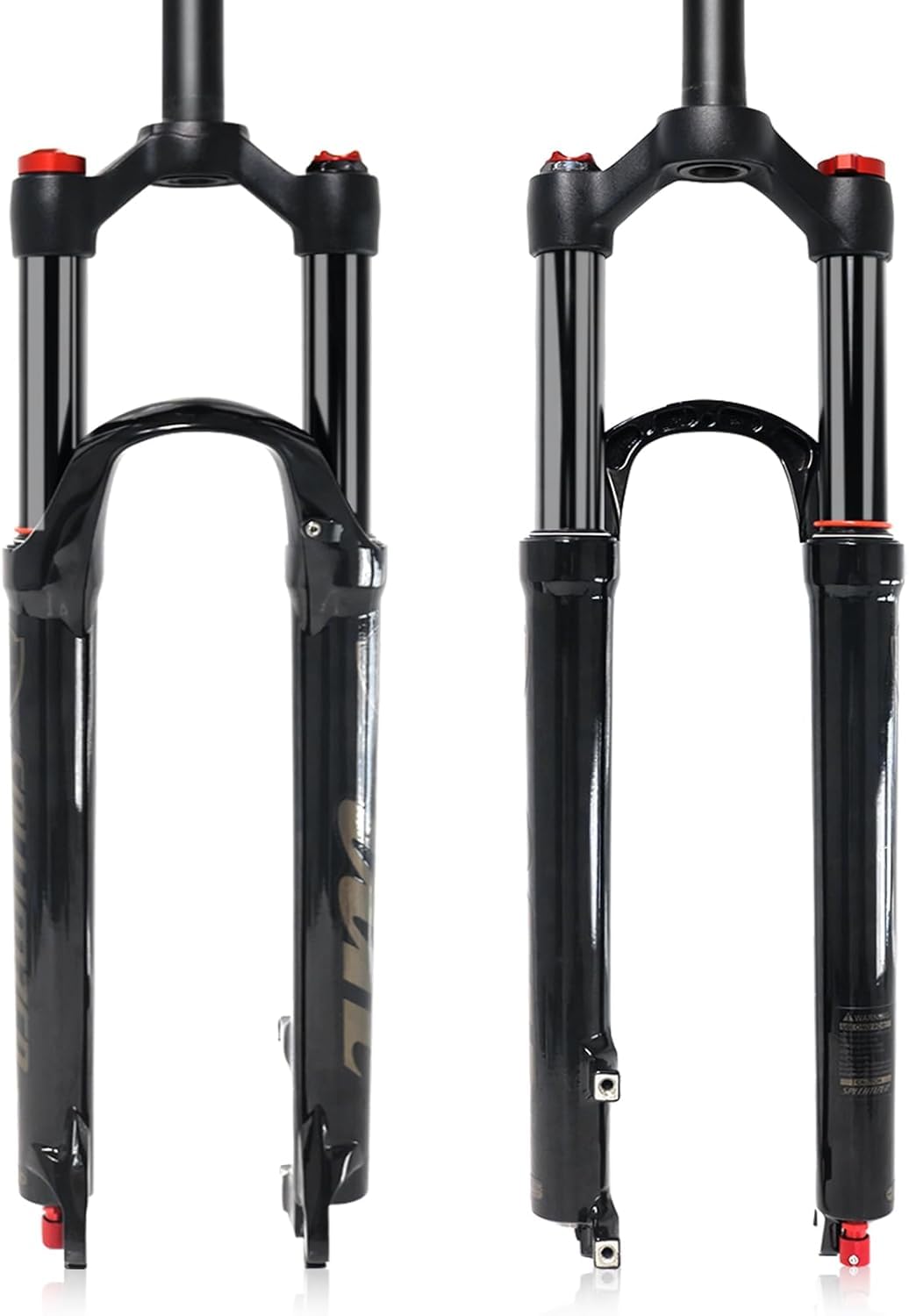 splumzer MTB Fork 26/27.5/29 inches MTB Suspension Fork Travel 120mm, 1-1/8 Straight Tube/Tapered Tube Mountain Bike Forks (Manual Lockout/26inch)