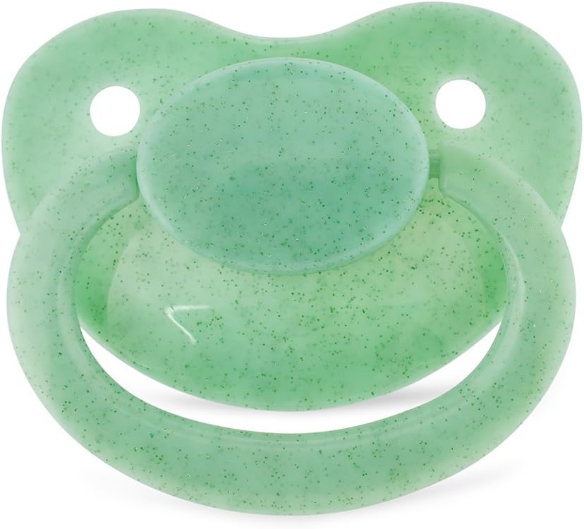 Adult Green Glitter Dummy/Pacifier