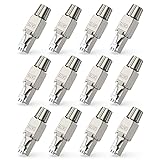 ZOERAX Cat7 Cat6A RJ45 Connector 12-Pack, Tool-Free