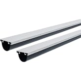 MD Building Garage Door Bottom Seal, Black, 18ft Aluminum and Vinyl | Aluminum Channel With Vinyl Insert, Blocks Drafts Moisture Dust Insects, Remains Flexible In Cold Temps