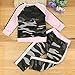 Puseky Baby Girl Camouflage Long Sleeve Shirt+Pants Tracksuit Outfit Sports Suit (2-3T, Camouflage+Pink)