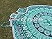COR's Green Ombray Mandala Tapestry Hippie Round Roundie Wall Hanging Beach Towel Throw Yoga Mat Round Tapestry 82
