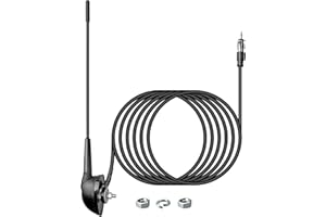 Anina 23cm (9 Inch) AM/FM Universal Short Antenna for Car Truck Motorcycle Boat, M6 Screw Top/Side Mount Replacement Radio Ae