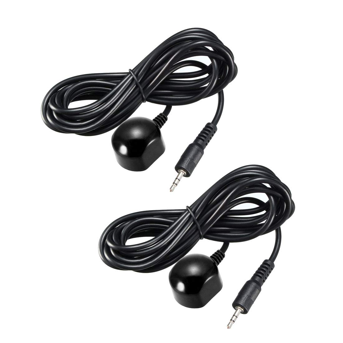 Photo 1 of uxcell IR Infrared Receiver Extender Cable 2.5mm Jack 6.5FT Long 26-39FT Receiving Distance Black Head 2pcs