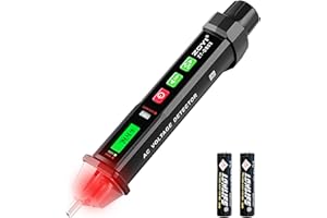 ZOYI Voltage Tester - 2024 Professional Electrical Tester with LED Light, Non Contact Voltage Tester with Temperature Display, Battery-Operated Electric Tester Pen, AC 12V/70V-1000V