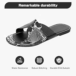 Toybdsunx Women's Flat Slide Sandals Summer Open