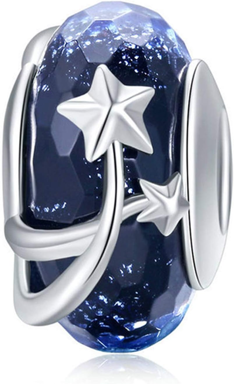 S925 Sterling Silver Charms for Charms Bracelets Necklace I Love You to the Moon and Back Charm Gifts for Women