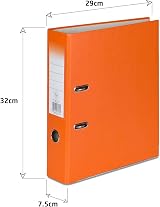 Office Centre 5 x Orange A4 Lever Arch Files 75mm Spine 32cm High view 2