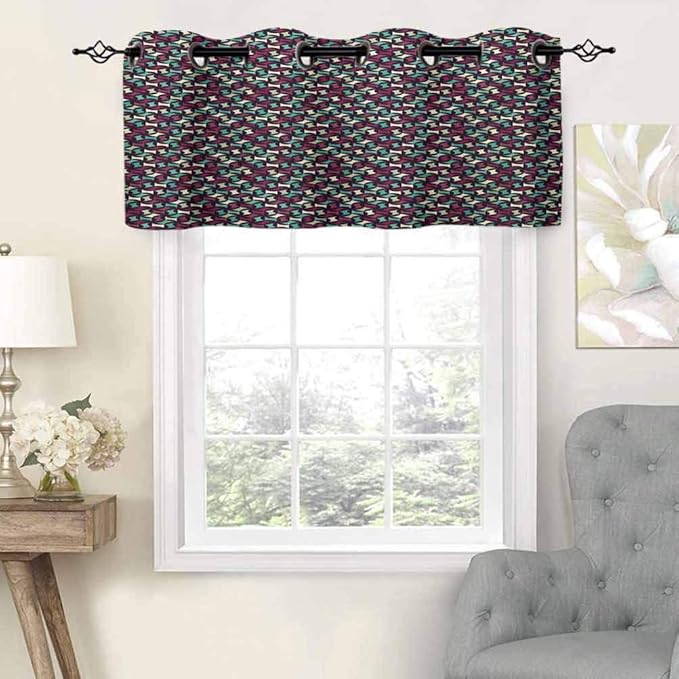 Amazon.de: Fenster-Volant-Vorhang für den Innenbereich, abstraktes