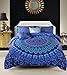 MEILA Duvet Cover Set Luxury Soft Microfiber Bedding Sets Bohemian Mandala Pattern Bedclothes, Twin(68inx 86in), 4 Pieces (1 Duvet Cover+ 2 Pillowcase+ 1 Throw Pillow Case)