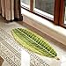 MustMat Non Slip Kitchen Rugs and Mats Cute Leaf Shape Area Rugs Nice for Kitchen Floor/Bathroom/Bedroom 17.7